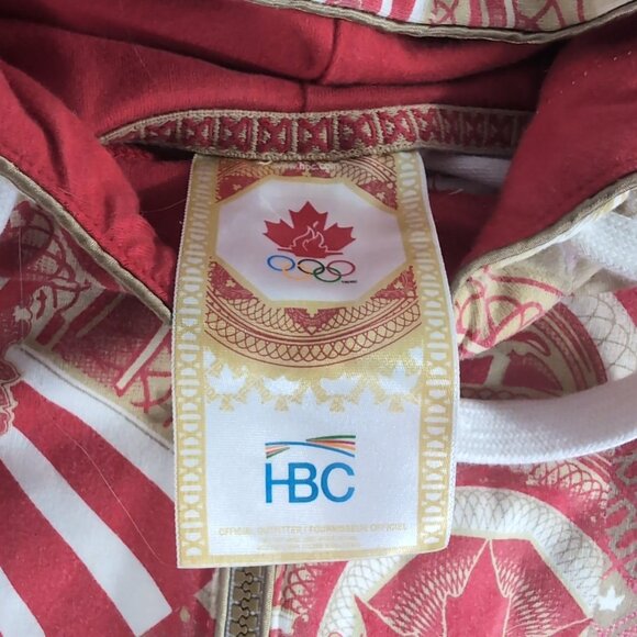 HBC Hudson's Bay Olympics Team Canada Full Zip Hoodie Sweater M Red Beijing 2008 - Picture 6 of 16